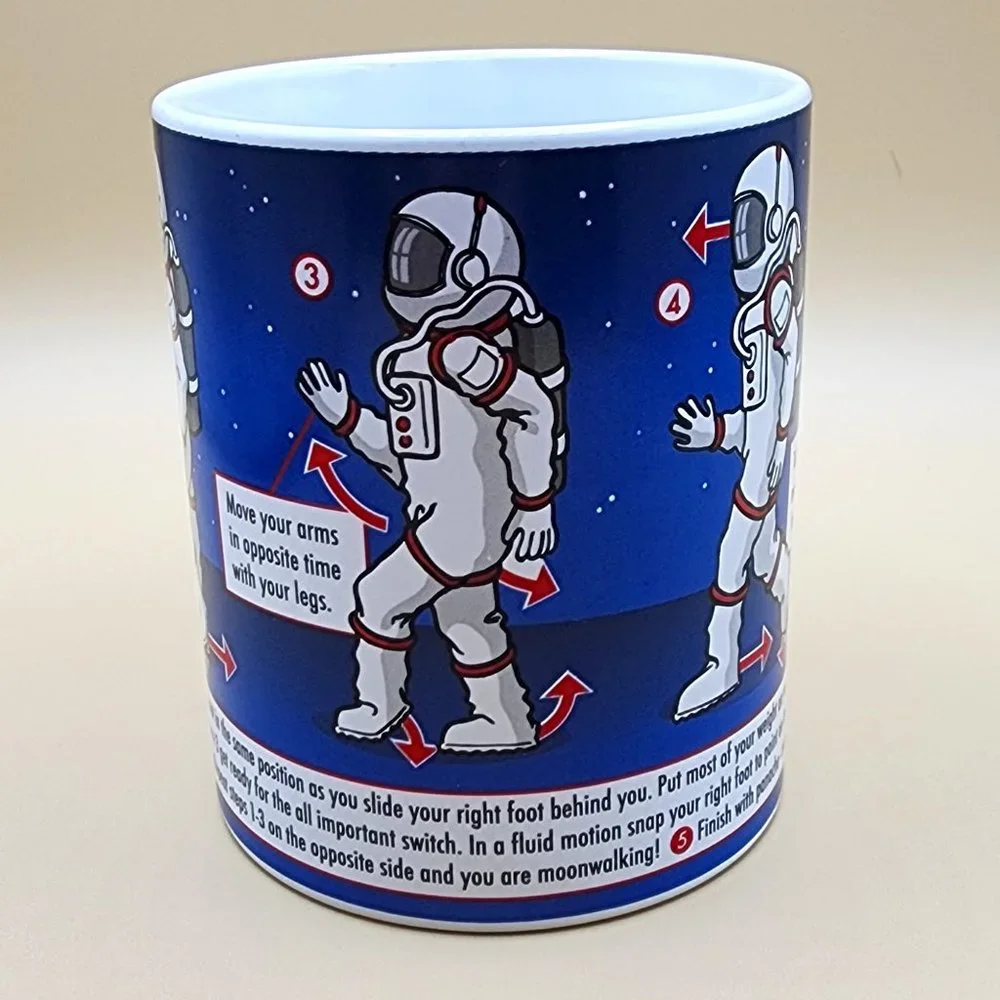 Moonwalk Astronaut Michael Jackson Learn to Dance Coffee Mug Vintage Ginger Fox